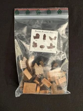 CATAN EXPANSION EXPLORERS & PIRATES BROWN PLAYER WOODEN REPLACEMENT GAME PIECES