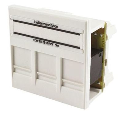 HellermannTyton Cat5e 3-fach RJ45 Steckdose, mit UTP Shield Type