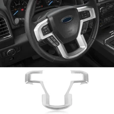 Steering Wheel Cover Trim Interior Accessories For Ford F150 2015-2020 Silver