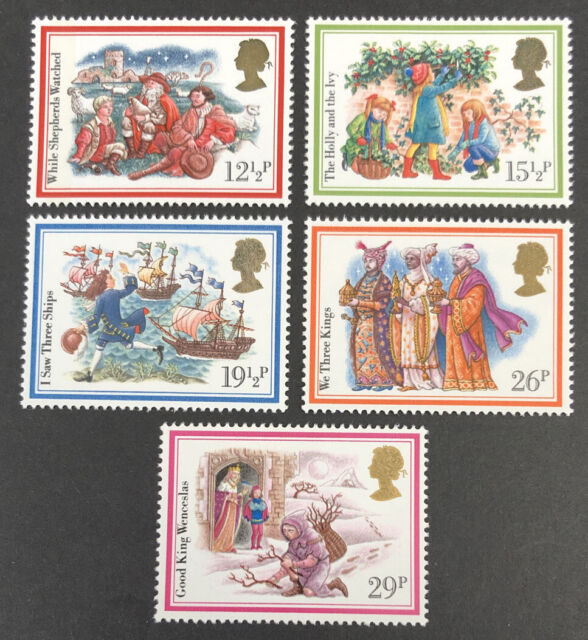 GB 1982 Mint MNH Christmas SG 1202-1206 Set of 5 - UK Seller - Free P&P!