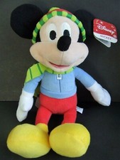 Disney Mickey Mouse 10" Beanbag Plush Winter Scarf NEW with Tag