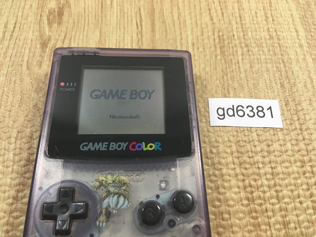 GD6381 Plz Read Item Condi GameBoy Color Clear Purple Game