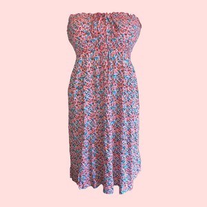 strapless flowy dress