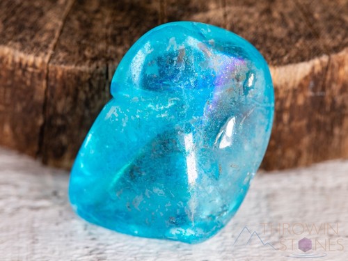 Blue AQUA AURA QUARTZ Tumbled Healing Crystals and Stones, Unique Gift, E1689 - Picture 6 of 10