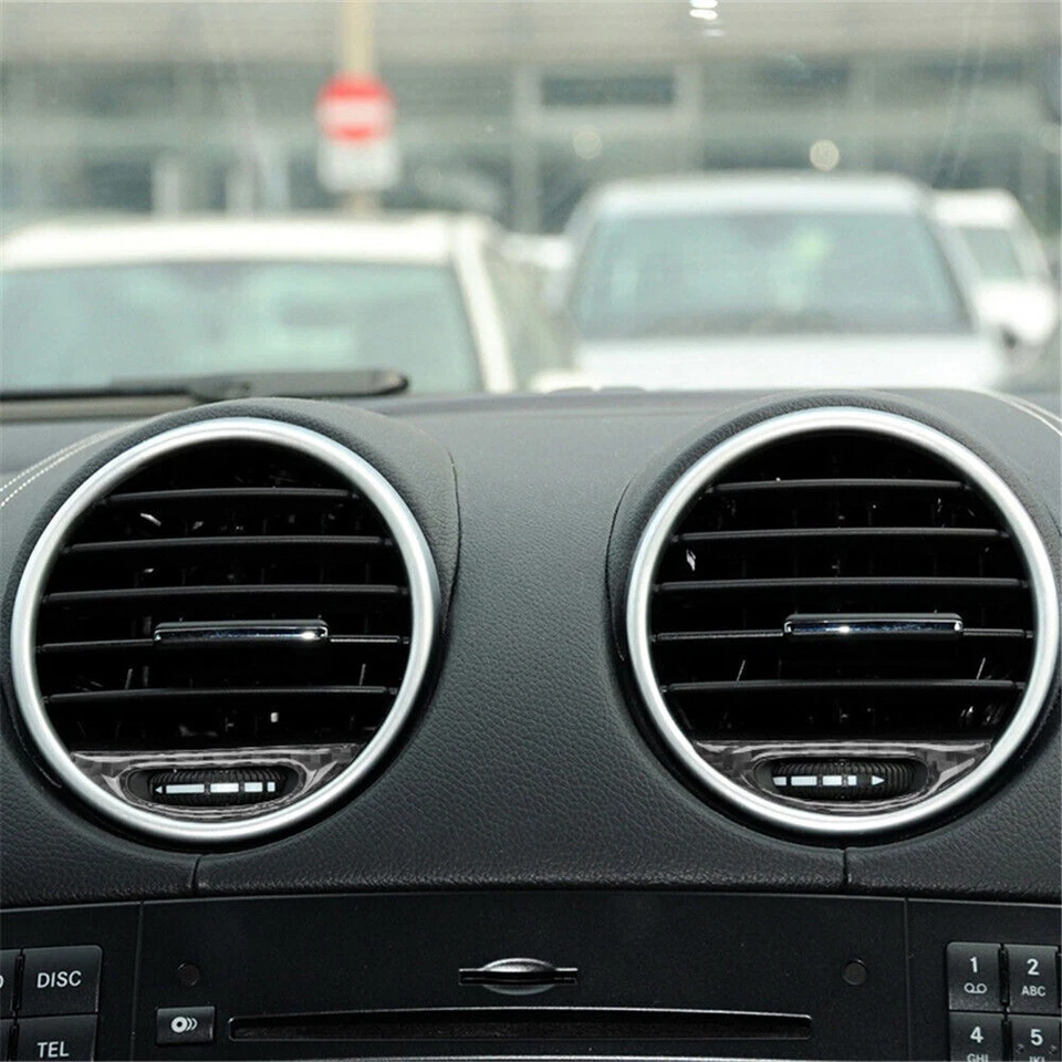 4 piezas para Mercedes-Benz Clase M ML350 tablero de instrumentos de fibra de carbono cubierta de ventilación de aire moldura Foto 4 de 4