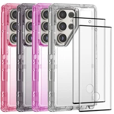 For Samsung Galaxy S21 S24 S23 S10 Plus Note20 Ultra Case Clear Protective Cover