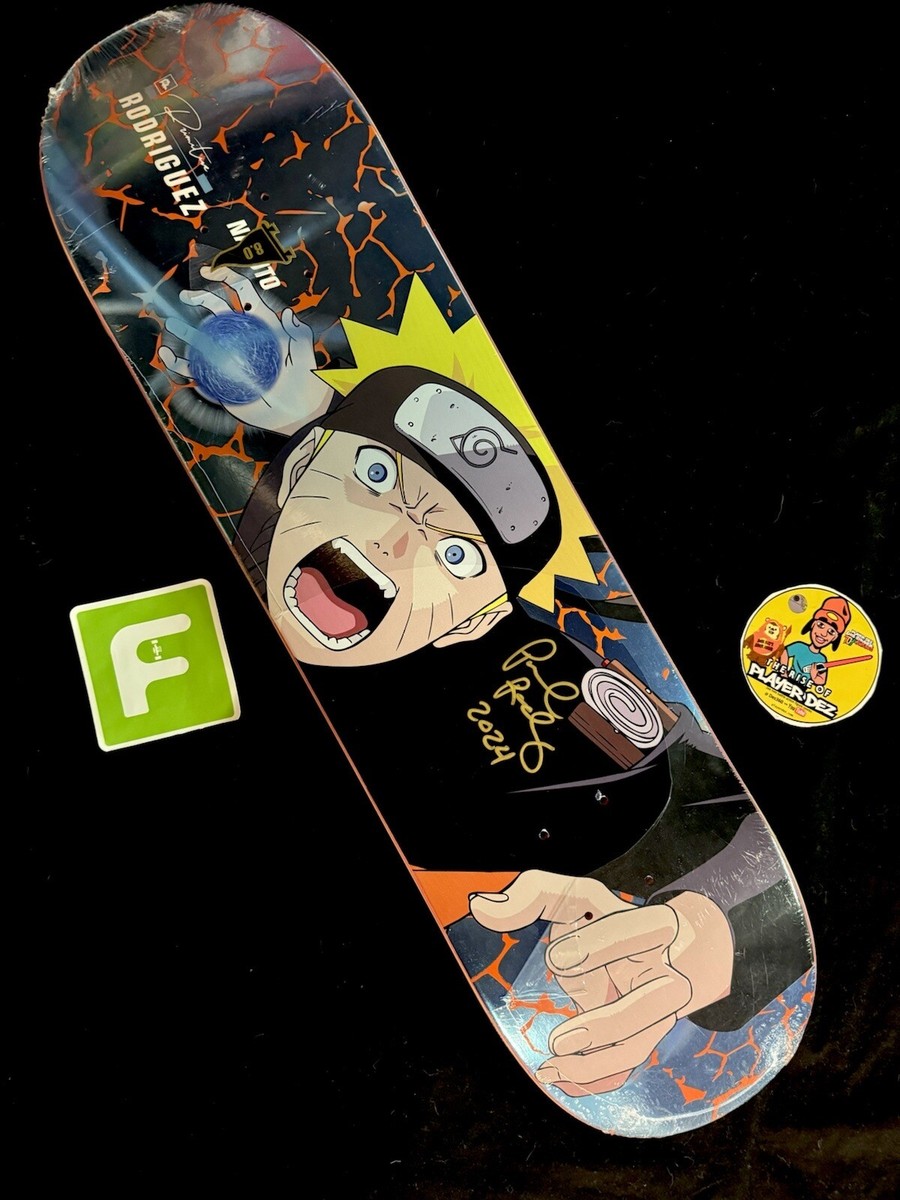 GOLD SIGNED Paul Rodriguez Blue Foil Primitive Naruto Skateboard