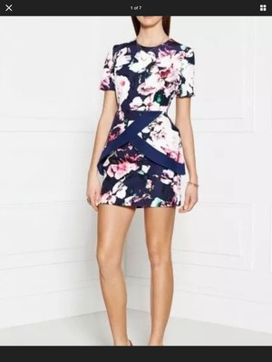 floral peplum dress