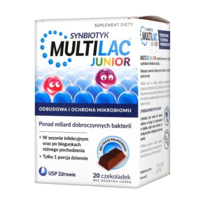 MULTILAC JUNIOR 20 SCHOKOLADEN PROBIOTISCH FÜR KINDER