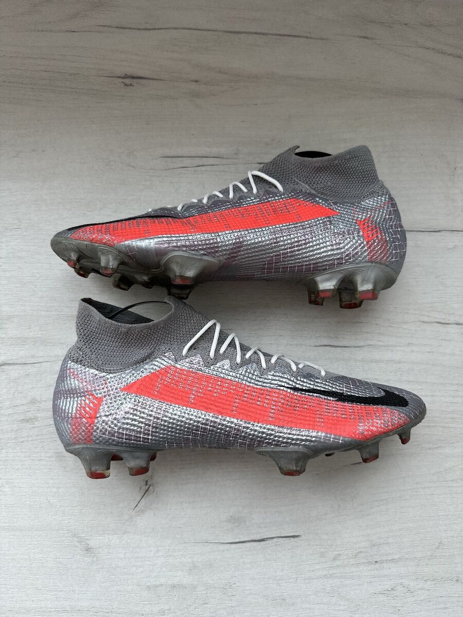 Nike Mercurial Vapor Superfly 7 Elite FG Silver Red ACC Nike Mercurial Vapor Superfly 7 Elite FG Silver Red ACC