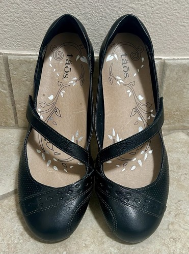 Taos SCAMP Mary Jane Ballerinas schwarz Leder #13766B ~ Größe 7,5 ~ nie getragen - Bild 1 von 13
