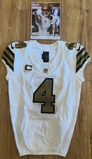 Derek Carr New Orleans Saints Game Worn Photo Matched Color Rush Jersey Unwashed