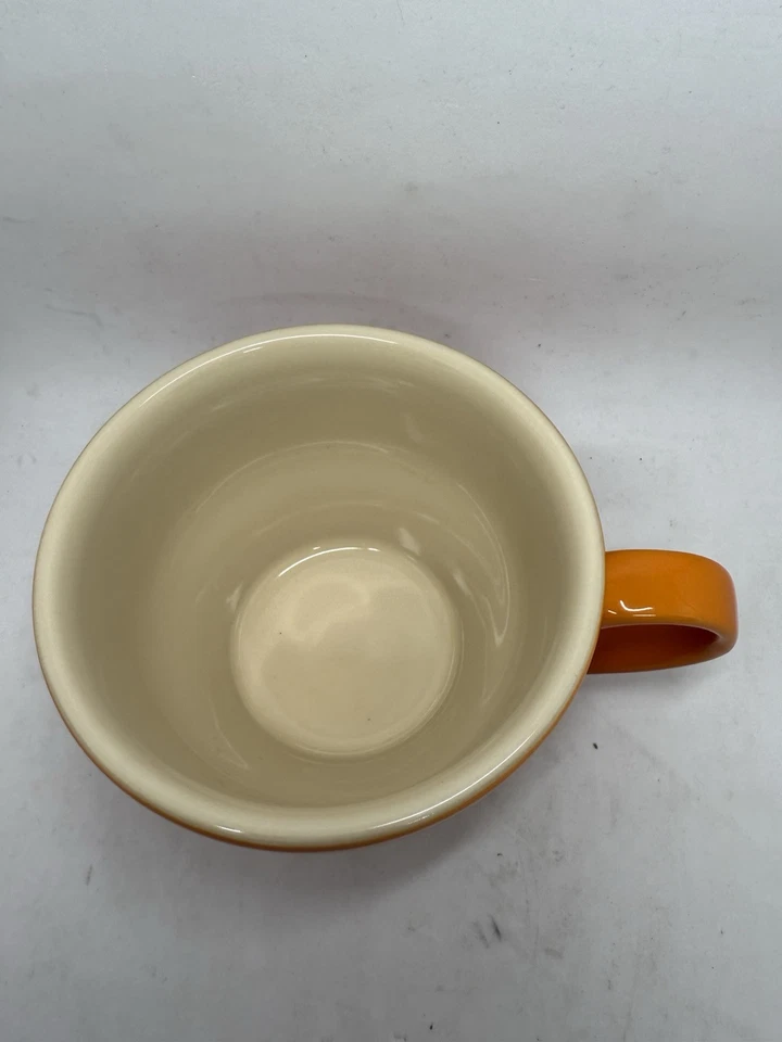 Taza Le Creuset Gigante Cappuccino Llama Naranja Ombre Taza Segunda Choix 400 ml Nueva Foto 3 de 4