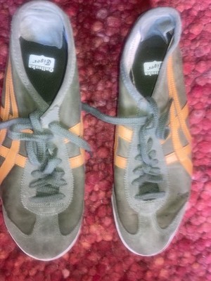 Onitsuka Tiger, Grün mit gelben Streifen, 1x getragen, Gr 41.5
