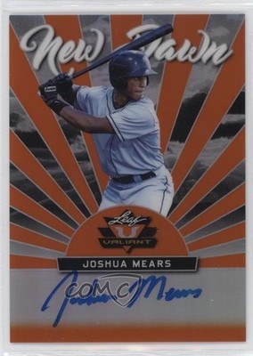 2019 Leaf Valiant New Dawn Orange Prismatic /35 Joshua Mears #ND-JM1 Auto nd3
