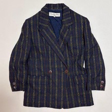 Christian Dior Jacket M 70.5cm Length Wool Tweed Classic Style