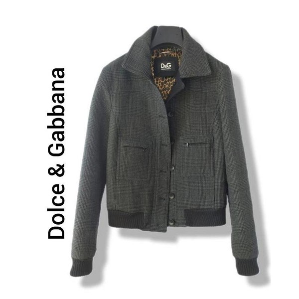 Damen Dolce & Gabbana Jacke Grau Wolle 34