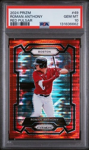 Roman Anthony 2024 Prizm Red Pulsar /399 PSA 10 💎 POP 3 Red Sox