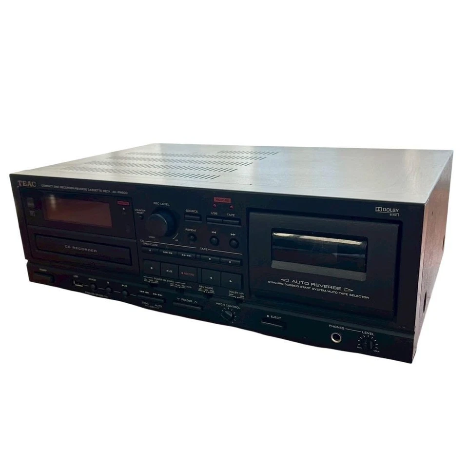 TEAC AD-RW900 CD Recorder Reverse Cassette Deck Used Power Supply OK From Japan - Image 2 of 4