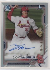 2021 Bowman Draft Chrome Pick Refractor 464/499 Zane Mills #CDA-ZM Auto 1v7