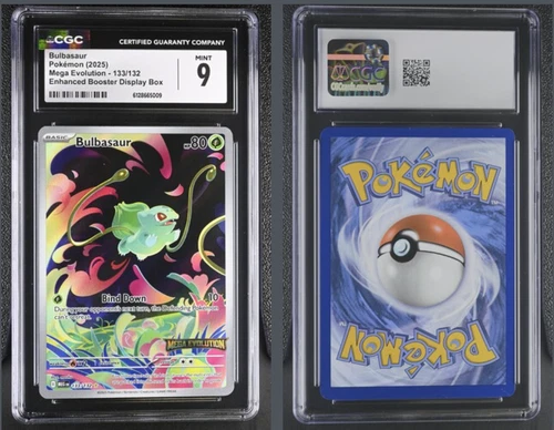 Pokemon Bulbasaur 133/132 CGC 9 - Mega Evolution STAMPED