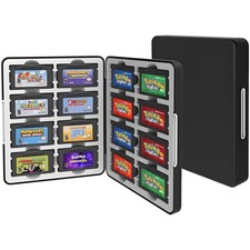 QUBAMG GBA Game Case Compatible with Boy Advance, Holds 16 Black 