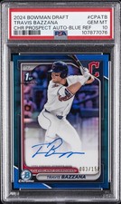 2024 BOWMAN DRAFT CHROME PROSPECT AUTOS #CPATB TRAVIS BAZZANA 3/150 PSA 10