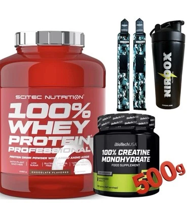 Scitec Nutrition 100% Whey Protein - 2350g + Biotech USA Creatine 500 gr - Bild 1 von 4