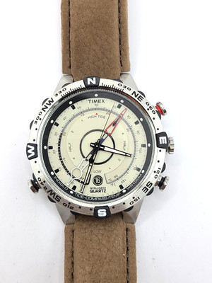 Timex Men's T2N721 Intelligent Quartz Compass Tide Brown/Natural/Silver 