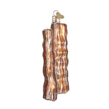 Old World Christmas 4.50In Bacon Strips, Glass, Ornament Food Pork 32208