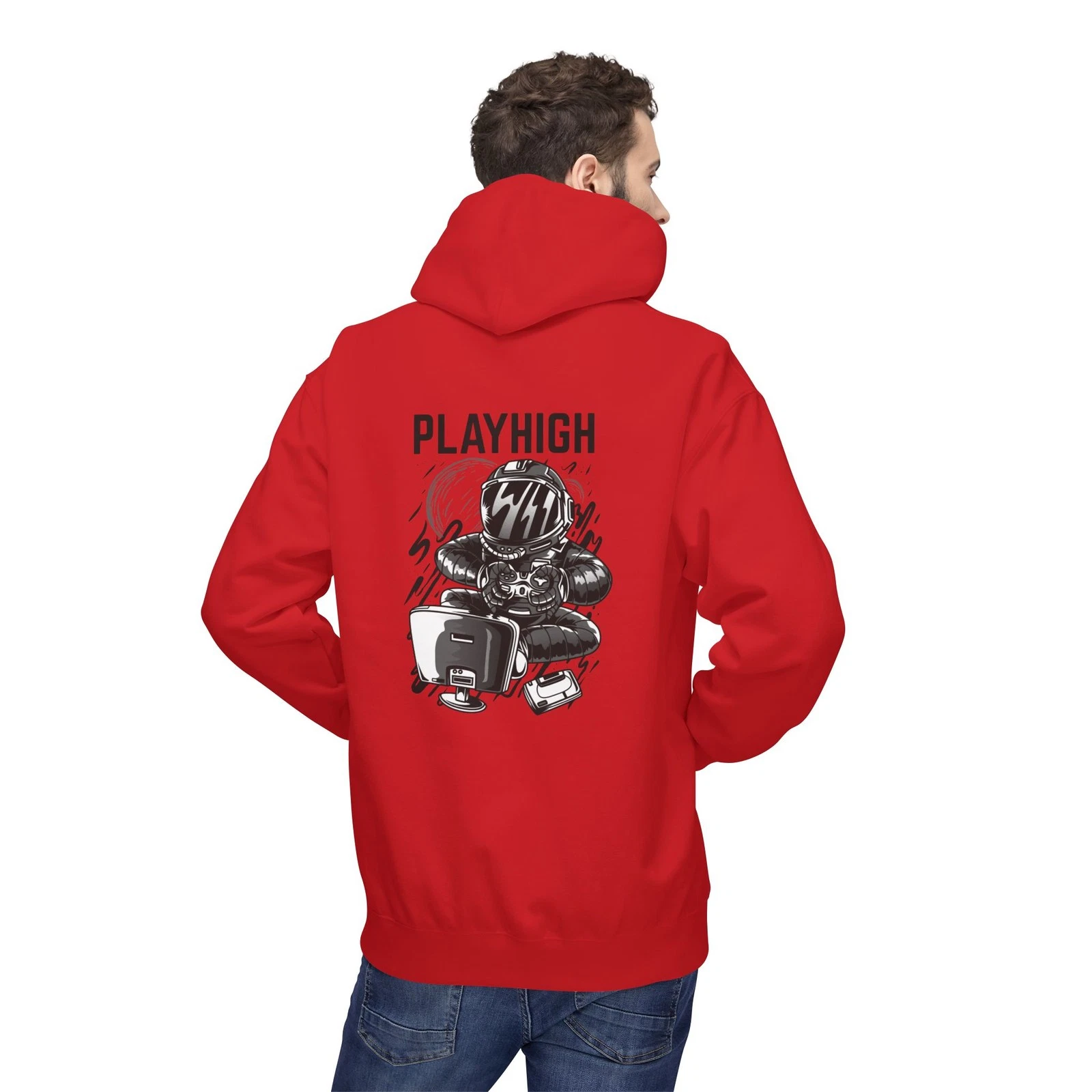 Play High Fleece Hoodie, Comfortable Hoodie for Gamers, Cozy Unisex [...]