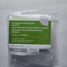 Barrette Paintable Round Column Adapter for Vinyl Railing White 4.5 inch 2 Pack