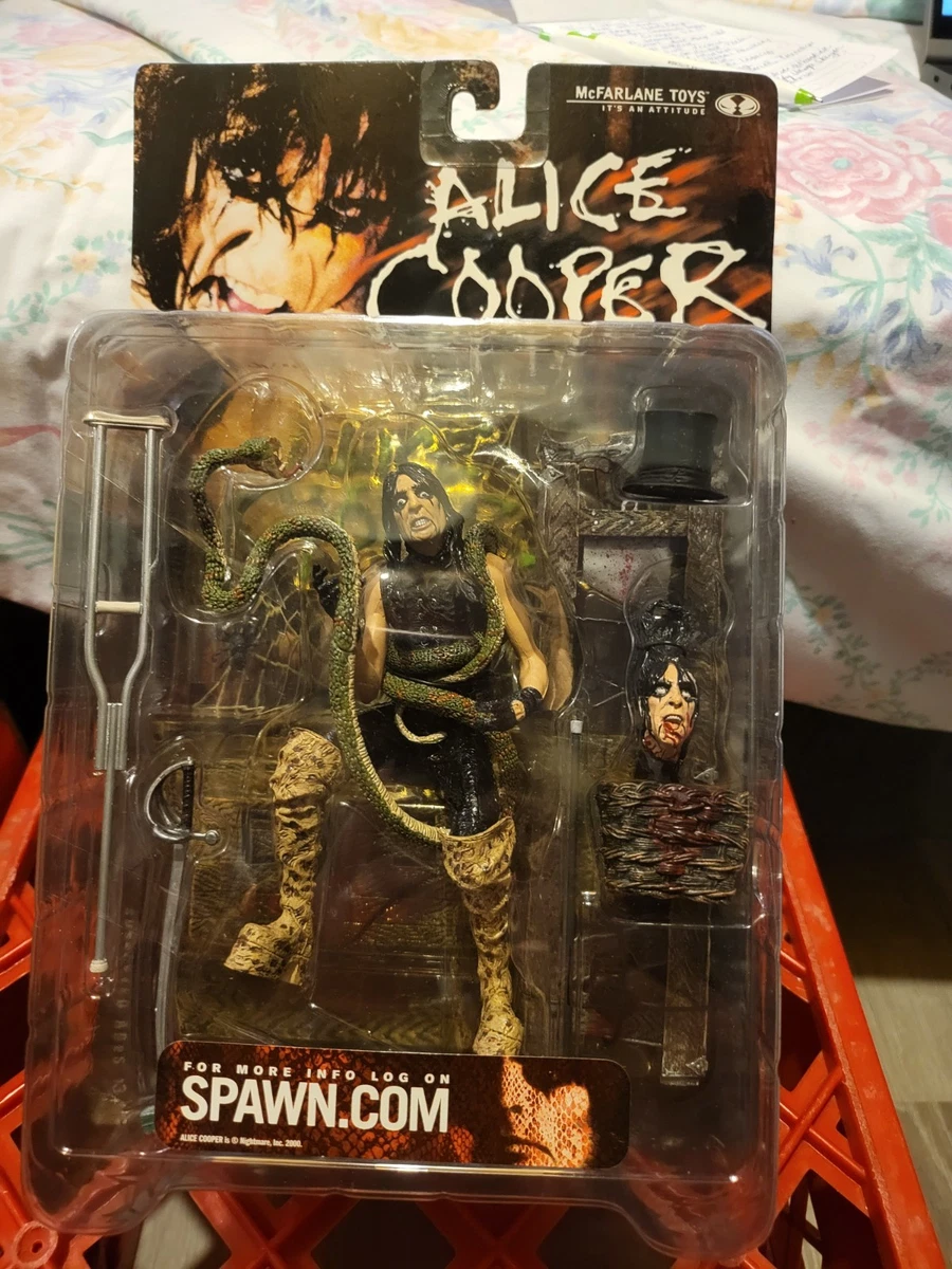 McFarlane Music Maniacs – Figurine Alice Cooper Metal 15,2 Cm, 22 Points D'Articulation, Carte D'Art Et Accessoires