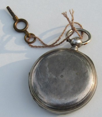 1800s ERNEST DUVAL GENEVA Sterling Silver Key Wind Pocket Watch #46756 Original