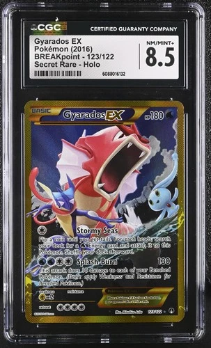 CGC 8.5 Gyarados EX 2016 BREAKpoint 123/122 Secret Rare Holo Pokemon Card