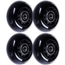 64mm Inline Skate Wheels, Roller Blade Wheels, 4-Pack Black