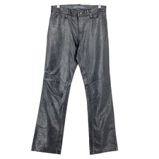 Vintage Y2K GAP Boot Cut Leather Pants Womens Size 2 Black