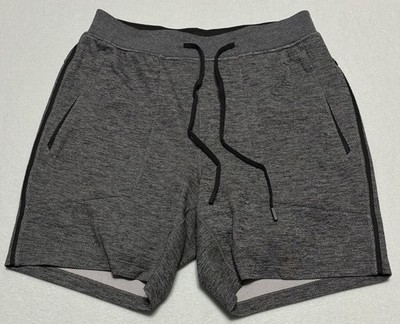 Lululemon T.H.E the Short 7  Lined SE Gray Mens Size Small Zip Pockets