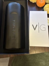 VINGLACE Portable Stainless Steel Full Bottle Wine Chiller Black