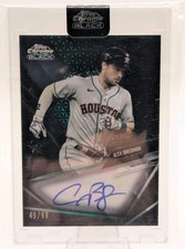 2021 Topps Chrome Black Green Refractor 49/99 Alex Bregman #CBA-ABR Auto 06mc