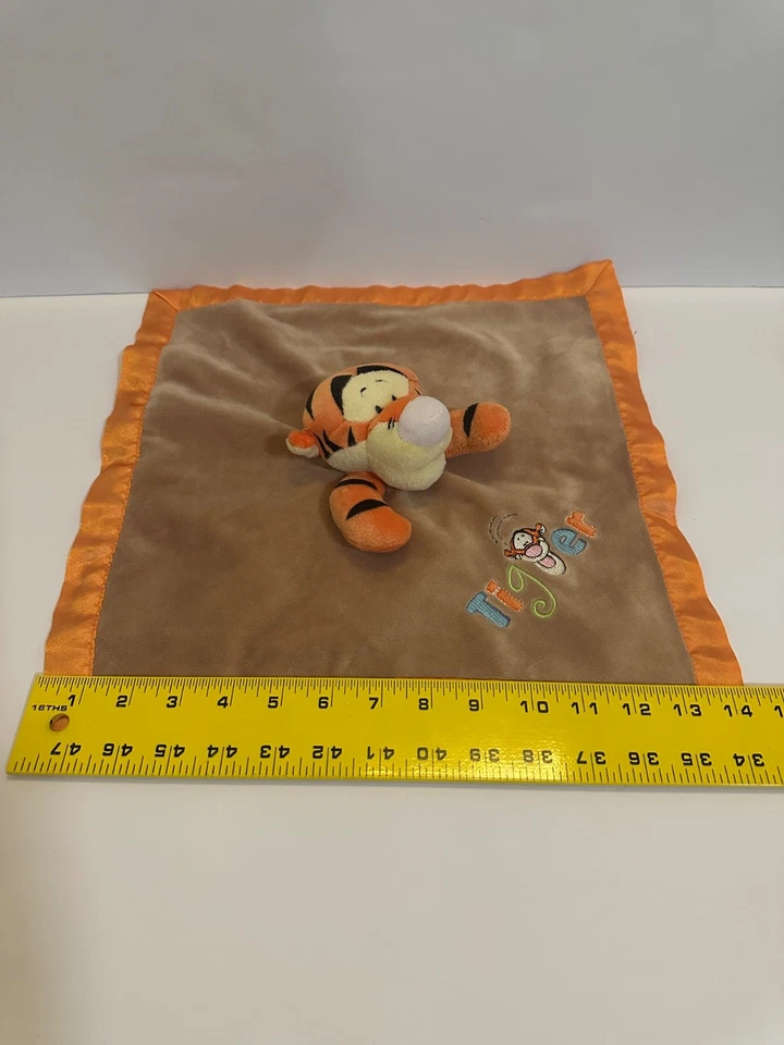 Disney Baby Tigger милый безопасности одеяло игрушка коричневый атлас отделки вышитый детей - Изображение 4 из 4