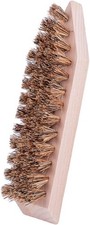 Hardwood Shoe Boot Sole Brush with Stiff Coco Bristles Brown