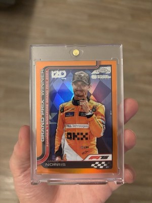 2025 Topps Chrome Formula 1 Lando Norris 10/25 Orange Grand Prix Winner McLaren