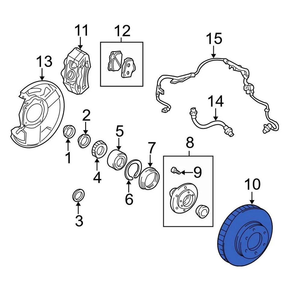 For Toyota Tundra 2000-2006 Toyota 435120C011 Front Disc Brake Rotor - Imagem 3 de 4
