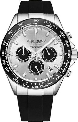 Stuhrling Aquamaster Men's Quartz Chronograph Watch with Luminous Hands