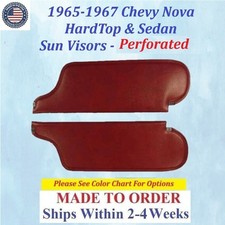 New 1965-1967 Chevy Nova Sedan Hardtop Pair Sunvisors Nov-svr-045