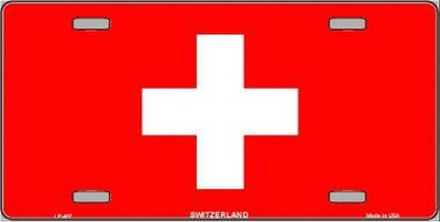 Switzerland Flag Swiss Flag Novelty License Plate