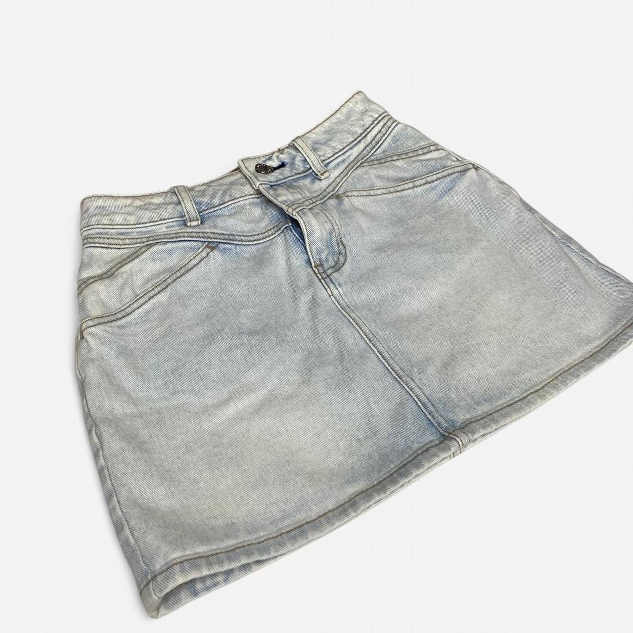PACSUN Used Women's Light Blue Wash Mini Denim Skirt Size 24