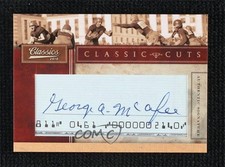 2010 Classics Classic Cuts Cut Signatures 82/90 George McAfee #32 Auto HOF 1q7