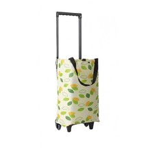 2-in-1 Foldable Shopping Bag with Wheels, Foldable Shopping Cart with Telesco...